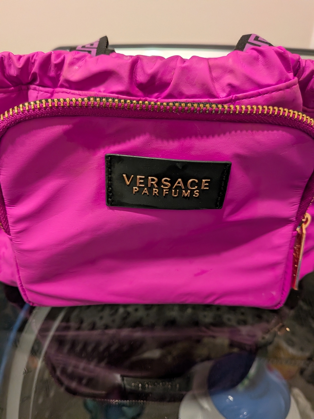 Versace GWP TRAVEL Parfums Hot Pink Nylon Bag